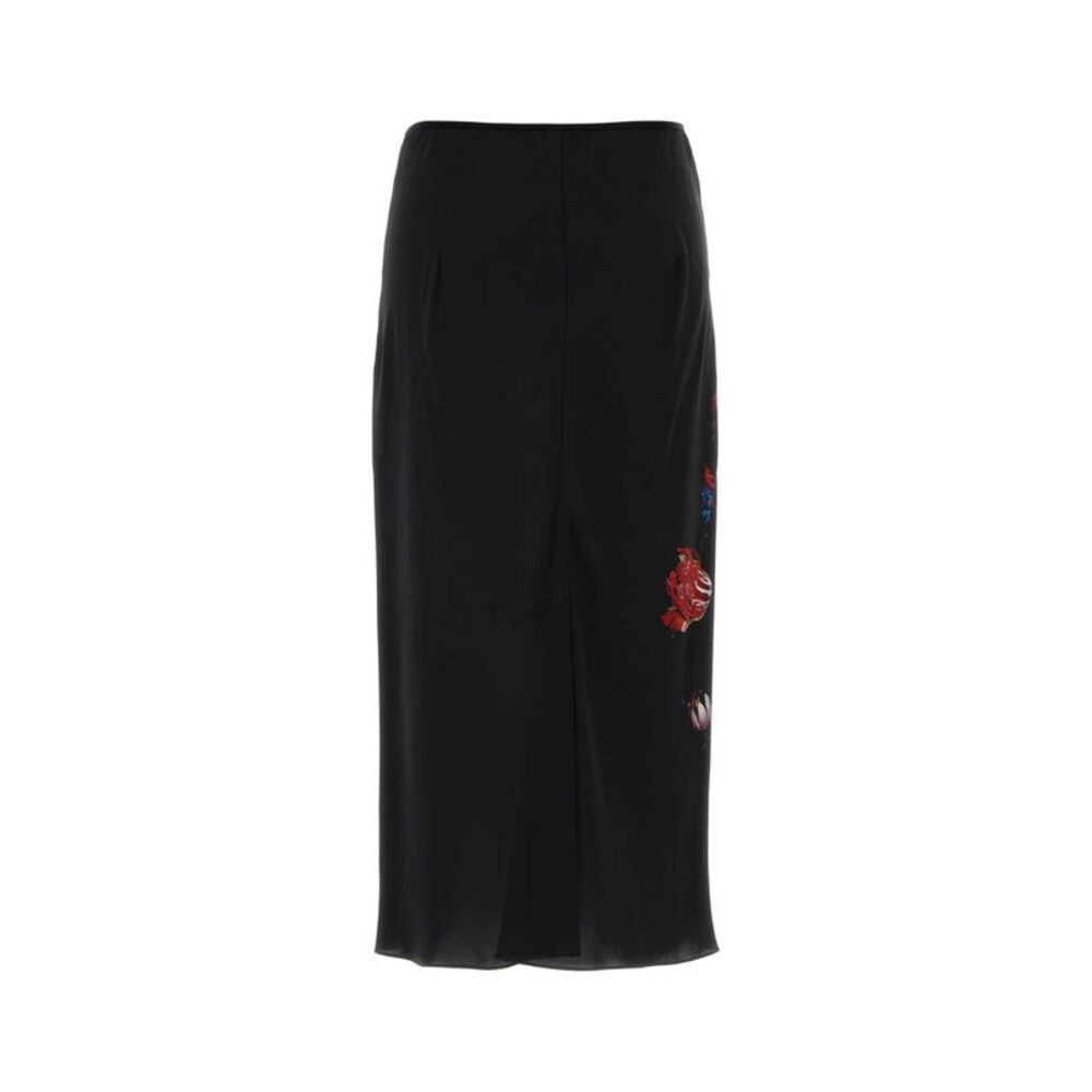 Dries Van Noten Women Black Satin Skirt - Picture 2 of 2